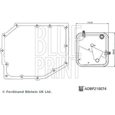 Blue Print | Hydraulikfiltersatz, Automatikgetriebe | ADBP210074