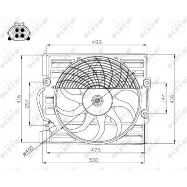 NRF | Lüfter, Motorkühlung | 47214