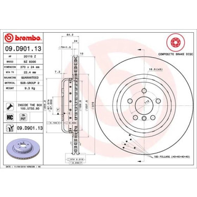 Brembo | Bremsscheibe | 09.D901.13