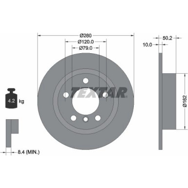 Textar | Bremsscheibe | 92238703