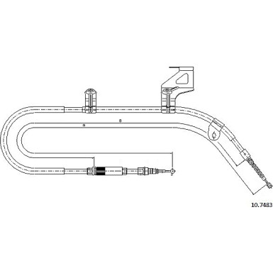 Metzger | Seilzug, Feststellbremse | 10.7483