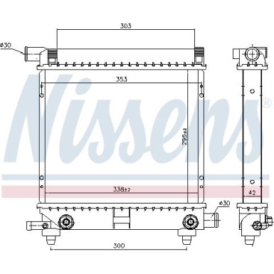 Nissens | Kühler, Motorkühlung | 62550