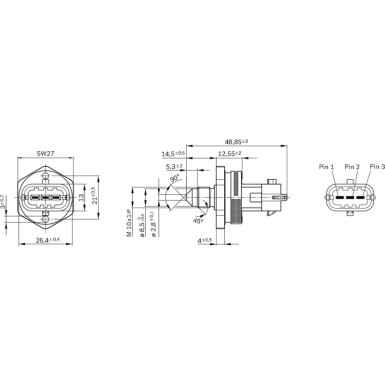 BOSCH | Sensor, Kraftstoffdruck | 0 261 545 053