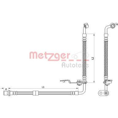 Metzger | Bremsschlauch | 4110879