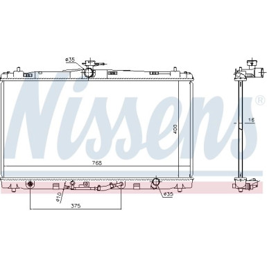 Nissens | Kühler, Motorkühlung | 646906