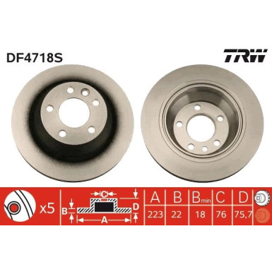 TRW | Bremsscheibe | DF4718S