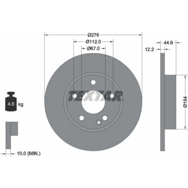 Textar | Bremsscheibe | 92131803