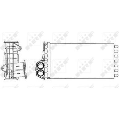 NRF | Wärmetauscher, Innenraumheizung | ohne Rohr | 53634