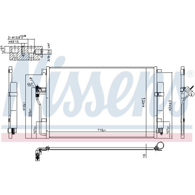 Nissens | Kondensator, Klimaanlage | 940826