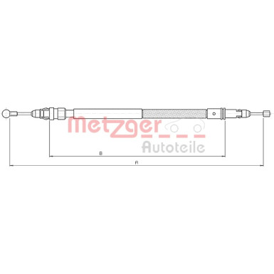 Metzger | Seilzug, Feststellbremse | 10.4738