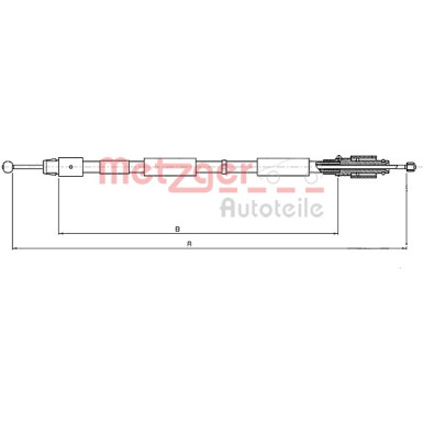 Metzger | Seilzug, Feststellbremse | 10.7634
