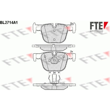 FTE | Bremsbelagsatz, Scheibenbremse | 9010940