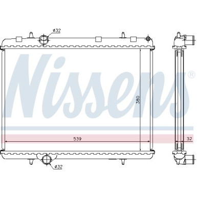 Nissens | Kühler, Motorkühlung | 636006