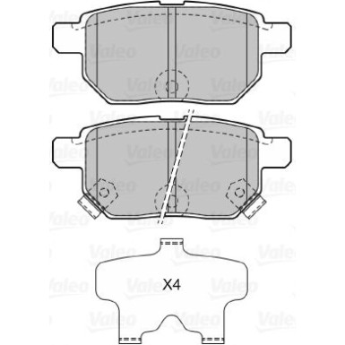 Valeo | Bremsbelagsatz, Scheibenbremse | 601132