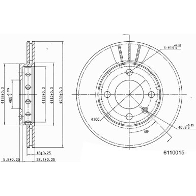 Metzger | Bremsscheibe | 6110015