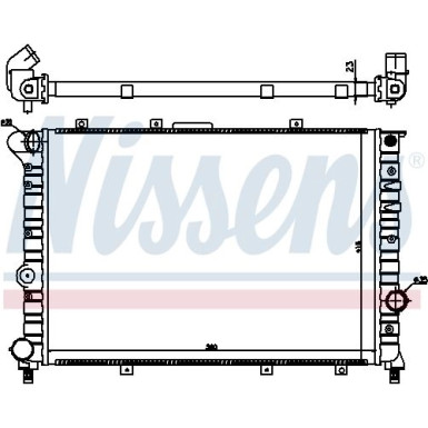 Nissens | Kühler, Motorkühlung | 60044