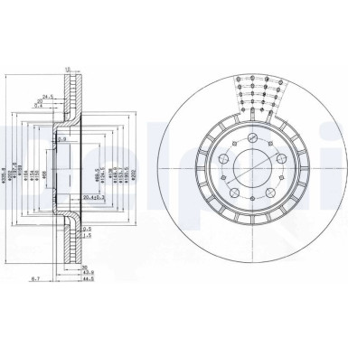 Delphi | Bremsscheibe | BG9783C