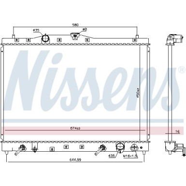 Nissens | Kühler, Motorkühlung | 68116