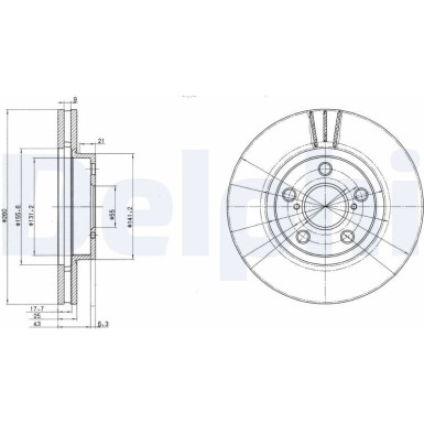 Delphi | Bremsscheibe | BG3347