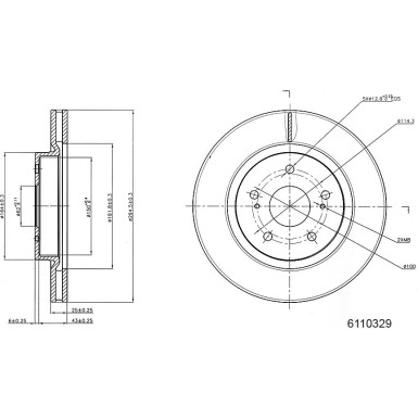 Metzger | Bremsscheibe | 6110329