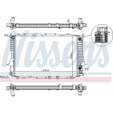 Nissens | Kühler, Motorkühlung | 60476