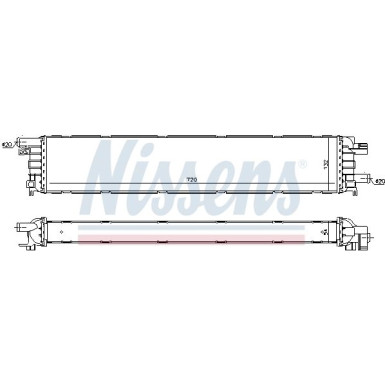 Nissens | Niedertemperaturkühler, Ladeluftkühler | 60354