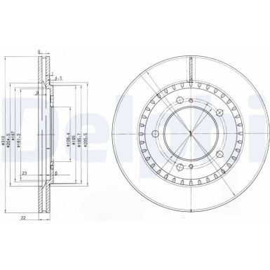 Delphi | Bremsscheibe | BG3821