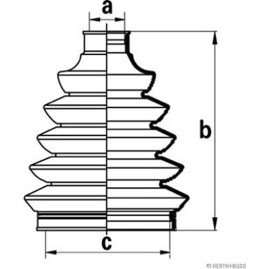 Herth+Buss Jakoparts | Faltenbalgsatz, Antriebswelle | J2861027