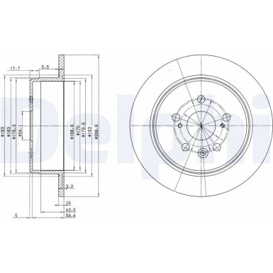 Delphi | Bremsscheibe | BG2594