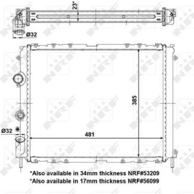 NRF | Kühler, Motorkühlung | 56098