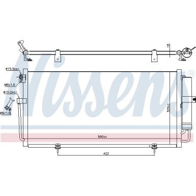 Nissens | Kondensator, Klimaanlage | 941145