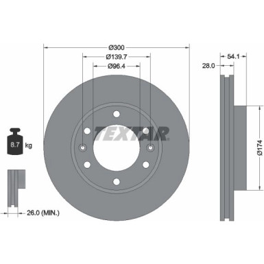 Textar | Bremsscheibe | 92164500