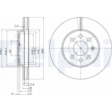 Delphi | Bremsscheibe | BG3334