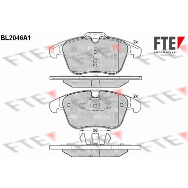 FTE | Bremsbelagsatz, Scheibenbremse | 9010632