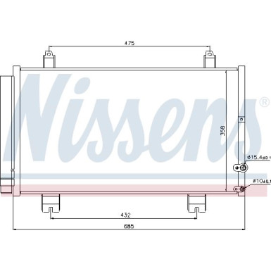 Nissens | Kondensator, Klimaanlage | 940261