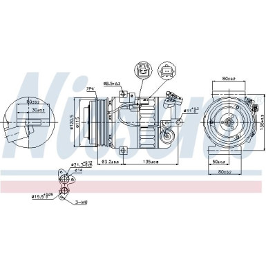 Nissens | Kompressor, Klimaanlage | 89392