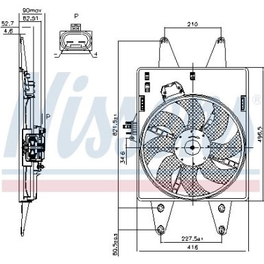 Nissens | Lüfter, Motorkühlung | 85126