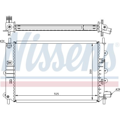 Nissens | Kühler, Motorkühlung | 62164A