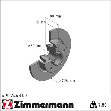 Zimmermann | Bremsscheibe | 470.2448.00