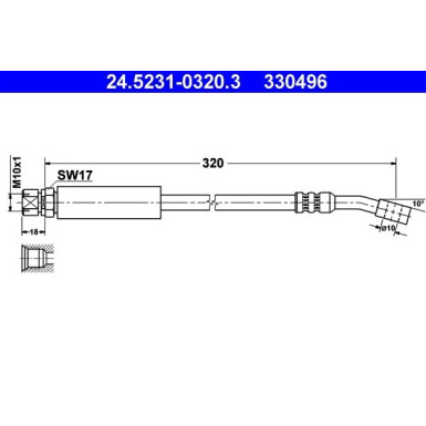 ATE | Bremsschlauch | 24.5231-0320.3