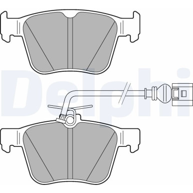 Delphi | Bremsbelagsatz, Scheibenbremse | LP3267
