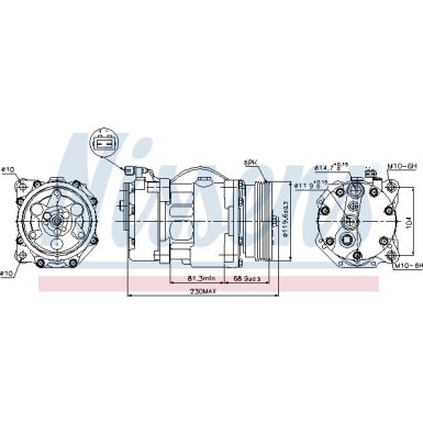 Nissens | Kompressor, Klimaanlage | 89040