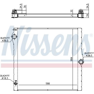 Nissens | Kühler, Motorkühlung | 60825