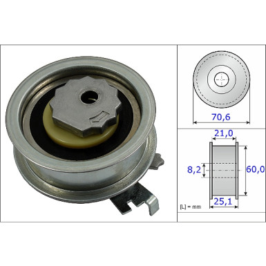 INA | Spannrolle, Zahnriemen | 531 0882 10