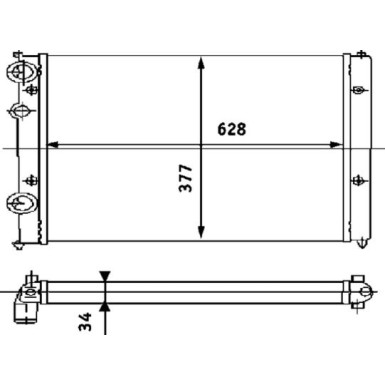 Mahle | Kühler, Motorkühlung | CR 394 000S