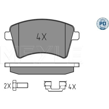 Meyle | Bremsbelagsatz, Scheibenbremse | 025 246 9318/PD