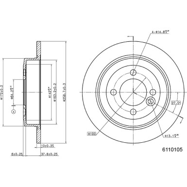 Metzger | Bremsscheibe | 6110105