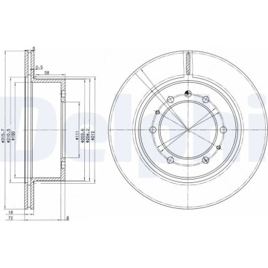 Delphi | Bremsscheibe | BG3117