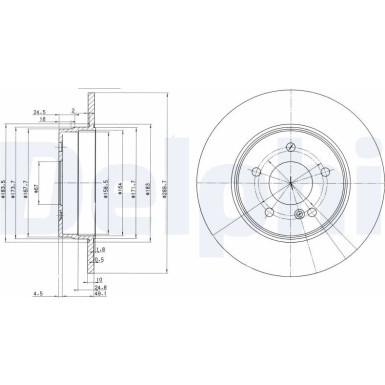 Delphi | Bremsscheibe | BG3239C