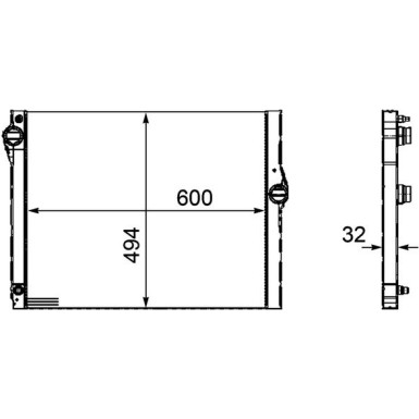 Mahle | Kühler, Motorkühlung | CR 1094 000P